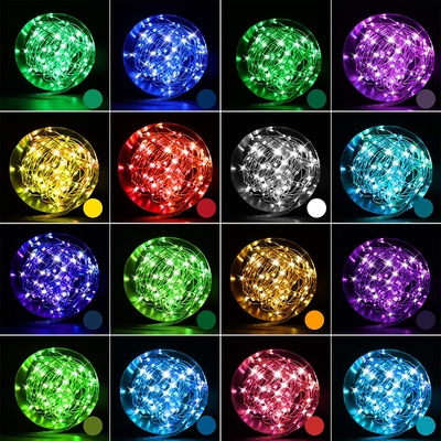 Bedroom IP67 Led Fairy Lights Plug In Colors Changing String Lights With Remote Control