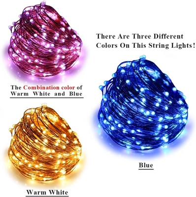 20m Color LED String Lights Plug In Color Changing 8 Modes Dimmable With Remote Timer